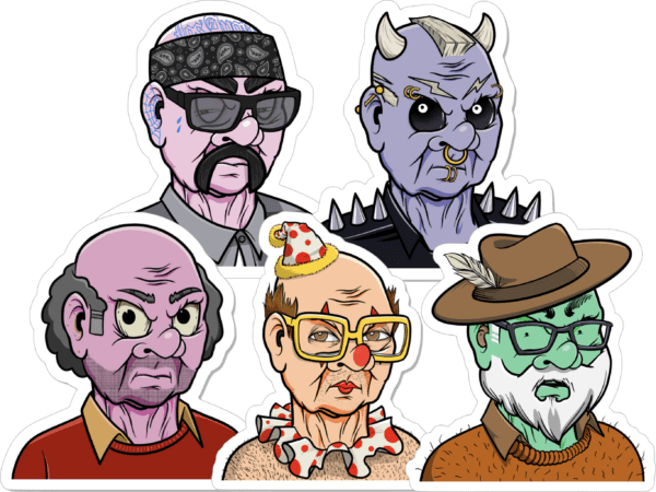 Grump Grandpa Sticker Pack 2